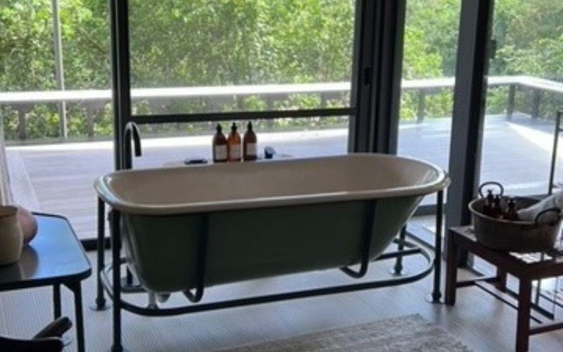 A bath with a view.