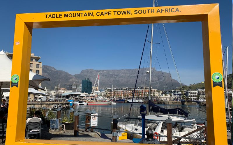Scenic landscapes and Table Mountain, a must for tourists visiting South Africa.