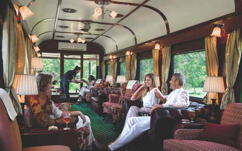 Rovos Rail where guests experience a luxury train journey in South Africa