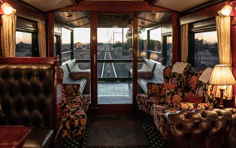 Rovos Rail- Sunrise in the observation car