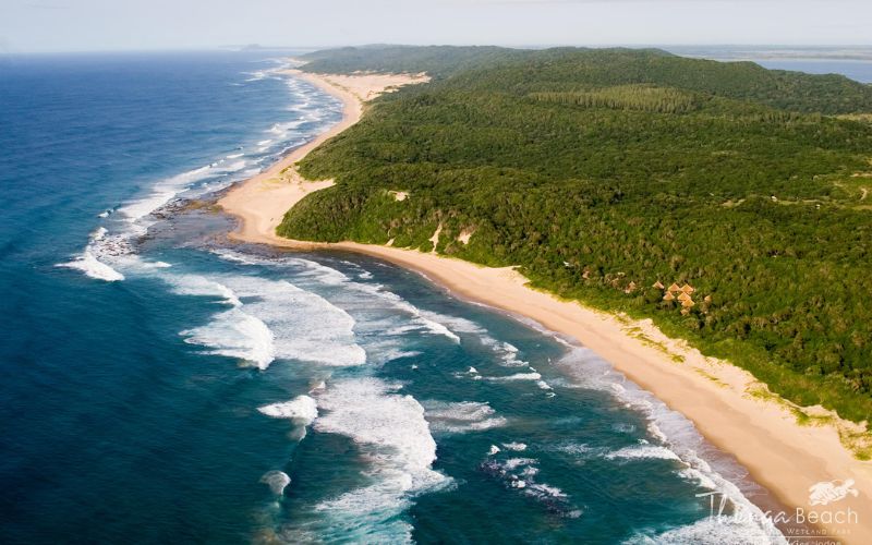 Best beach safari accommodation- an unspoiled coast line in KwaZula Natal, South Africa,